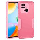 For Xiaomi Redmi 10C Non-slip Armor Phone Case without Ring Holder(Pink) - 1
