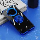 For Sharp Aquos R7 Electroplating Ring Holder Transparent Phone Case(Blue) - 1