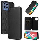 For Samsung Galaxy M33 5G Carbon Fiber Texture Leather Phone Case(Black) - 1