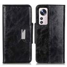 For Xiaomi 12 Lite Crazy Horse Texture Magnetic Flip Leather Phone Case with 6-Card Slots(Black) - 1