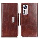 For Xiaomi 12 Lite Crazy Horse Texture Magnetic Flip Leather Phone Case with 6-Card Slots(Brown) - 1