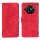 For Sharp Aquos R7 Antelope Texture Magnetic Buckle Leather Phone Case(Red) - 1