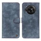 For Sharp Aquos R7 Antelope Texture Magnetic Buckle Leather Phone Case(Blue) - 1