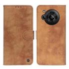 For Sharp Aquos R7 Antelope Texture Magnetic Buckle Leather Phone Case(Brown) - 1