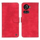 For OnePlus Ace / 10R Antelope Texture Magnetic Buckle Leather Phone Case(Red) - 1