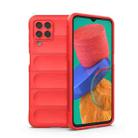 For Samsung Galaxy M33 5G Magic Shield TPU + Flannel Phone Case(Red) - 1