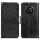 For Sharp Aquos R7 Nappa Texture Horizontal Flip Leather Phone Case(Black) - 1