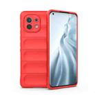 For Xiaomi Mi 11 Magic Shield TPU + Flannel Phone Case(Red) - 1