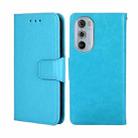 For Motorola Edge+ 2022/Edge 30 Pro Crystal Texture Leather Phone Case(Blue) - 1