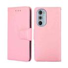 For Motorola Edge+ 2022/Edge 30 Pro Crystal Texture Leather Phone Case(Pink) - 1