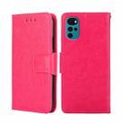 For Motorola Moto G22 Crystal Texture Leather Phone Case(Rose Red) - 1