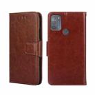 For Motorola Moto G50 Crystal Texture Leather Phone Case(Brown) - 1