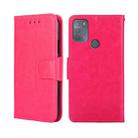 For Motorola Moto G50 Crystal Texture Leather Phone Case(Rose Red) - 1