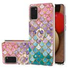 For Samsung Galaxy A03s 166mm Electroplating IMD TPU Phone Case with Ring(Colorful Scales) - 1
