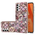 For Samsung Galaxy A33 5G Electroplating IMD TPU Phone Case with Ring(Pink Scales) - 1