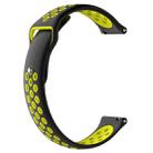 For Huami Amazfit Youth Edition Two-tone Silicone Watch Band(Black Yellow) - 1