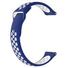 For Huami Amazfit Youth Edition Two-tone Silicone Watch Band(Blue White) - 1