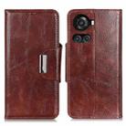 For OnePlus Ace / 10R Crazy Horse Texture Magnetic Flip Leather Phone Case(Brown) - 1