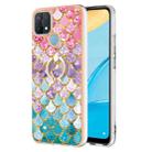 For OPPO A15 / A15s Electroplating IMD TPU Phone Case with Ring(Colorful Scales) - 1