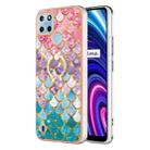 For OPPO Realme C21Y / C25Y Electroplating IMD TPU Phone Case with Ring(Colorful Scales) - 1