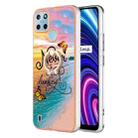 For OPPO Realme C21Y / C25Y Electroplating IMD TPU Phone Case with Ring(Dream Butterfly) - 1