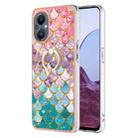 For OnePlus N20 5G Electroplating IMD TPU Phone Case with Ring(Colorful Scales) - 1