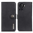 For OnePlus ACE/10R KHAZNEH Cowhide Texture Leather Phone Case(Black) - 1