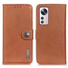 For Xiaomi 12 Lite KHAZNEH Cowhide Texture Leather Phone Case(Brown) - 1