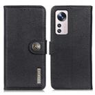 For Xiaomi 12 Lite KHAZNEH Cowhide Texture Leather Phone Case(Black) - 1