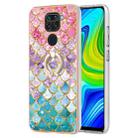 For Xiaomi Redmi Note 9 / Redmi 10X 4G Electroplating IMD TPU Phone Case with Ring(Colorful Scales) - 1