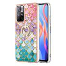 For Xiaomi Redmi Note 11 China Electroplating IMD TPU Phone Case with Ring(Colorful Scales) - 1