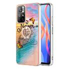 For Xiaomi Redmi Note 11 China Electroplating IMD TPU Phone Case with Ring(Dream Butterfly) - 1