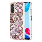For Xiaomi Redmi Note 11S / Note 11 Global Electroplating IMD TPU Phone Case with Ring(Pink Scales) - 1