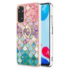 For Xiaomi Redmi Note 11S / Note 11 Global Electroplating IMD TPU Phone Case with Ring(Colorful Scales) - 1