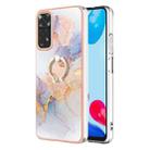 For Xiaomi Redmi Note 11S / Note 11 Global Electroplating IMD TPU Phone Case with Ring(White Marble) - 1