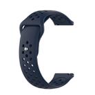 For Huami Amazfit Youth Edition Silicone Breathable Watch Band(Midnight Blue) - 1