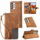 For Samsung Galaxy A52 5G / 4G Splicing Leather Phone Case(Brown) - 1