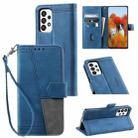 For Samsung Galaxy A52 5G / 4G Splicing Leather Phone Case(Blue) - 1