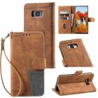 For Samsung Galaxy S8 Splicing Leather Phone Case(Brown) - 1