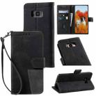 For Samsung Galaxy S8 Splicing Leather Phone Case(Black) - 1