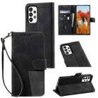 For Samsung Galaxy A23 5G Splicing Leather Phone Case(Black) - 1