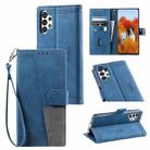 For Samsung Galaxy A32 5G Splicing Leather Phone Case(Blue) - 1