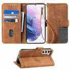 For Samsung Galaxy S21+ 5G Splicing Leather Phone Case(Brown) - 1