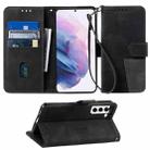 For Samsung Galaxy S21+ 5G Splicing Leather Phone Case(Black) - 1