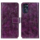 For Motorola Moto G 5G 2022 Retro Crazy Horse Texture Horizontal Flip Leather Phone Case(Purple) - 1
