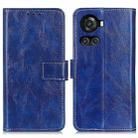 For OnePlus ACE/10R Retro Crazy Horse Texture Horizontal Flip Leather Phone Case(Blue) - 1