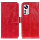 For Xiaomi 12 Lite Retro Crazy Horse Texture Horizontal Flip Leather Phone Case(Red) - 1