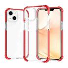 For iPhone 14 Acrylic Four Corners Shockproof Phone Case (Transparent Red) - 1