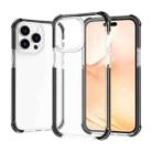 For iPhone 14 Pro Acrylic Four Corners Shockproof Phone Case (Transparent Black) - 1