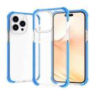 For iPhone 14 Pro Acrylic Four Corners Shockproof Phone Case (Transparent Blue) - 1